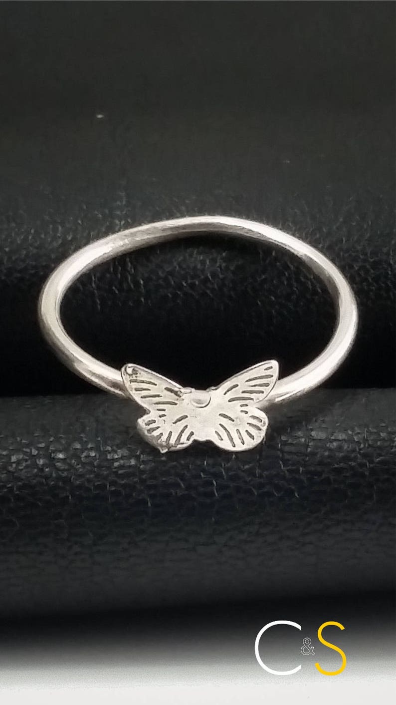 Sterling silver ring, silver ring, sterling silver ring, butterfly ring, silver, butterfly, handmade ring, ring image 2