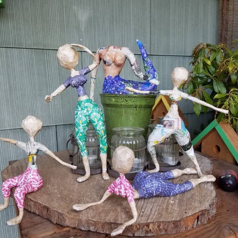 Paper Mache Mixed Media Sculpture Spa Torn Paper Collage Art Etsy