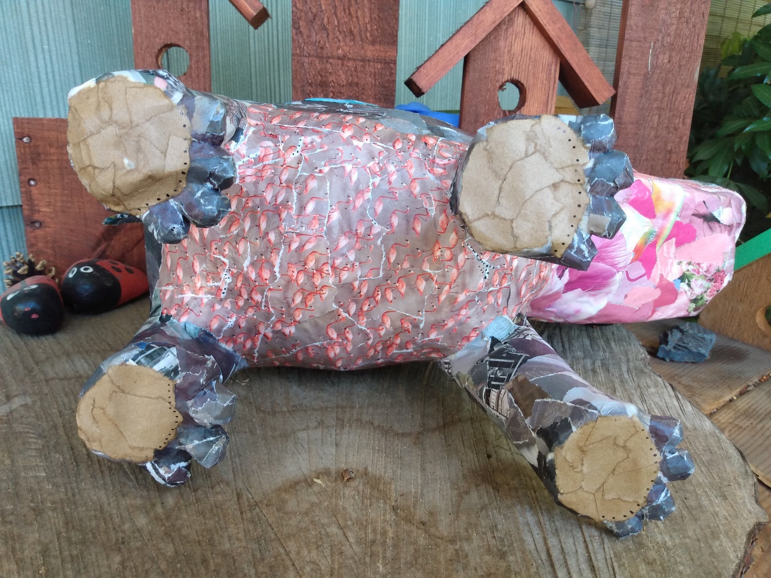 Made to Order Paper Mache Baby Hippo Rare Find Etsy