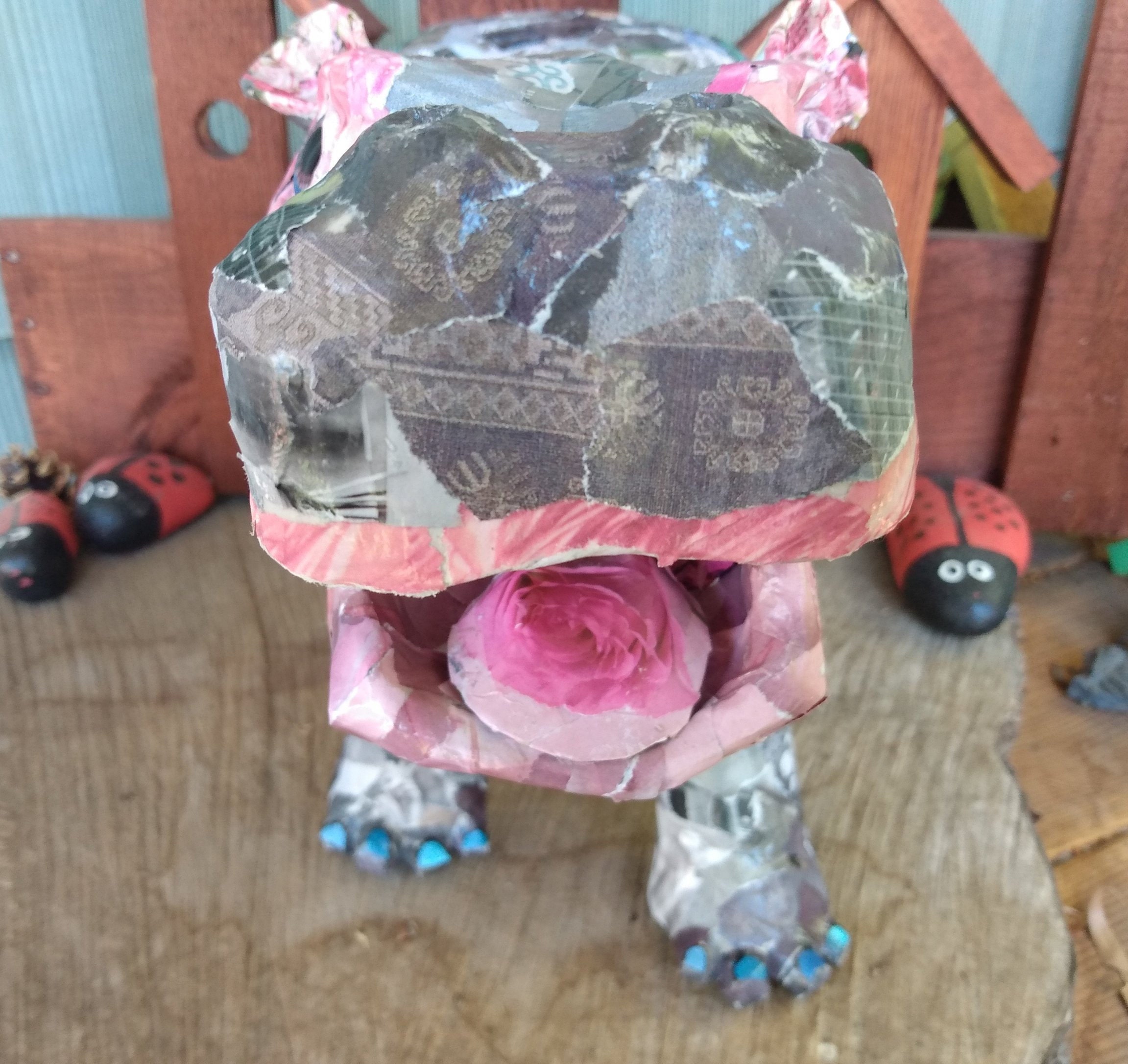 Made to Order Paper Mache Baby Hippo Rare Find Etsy