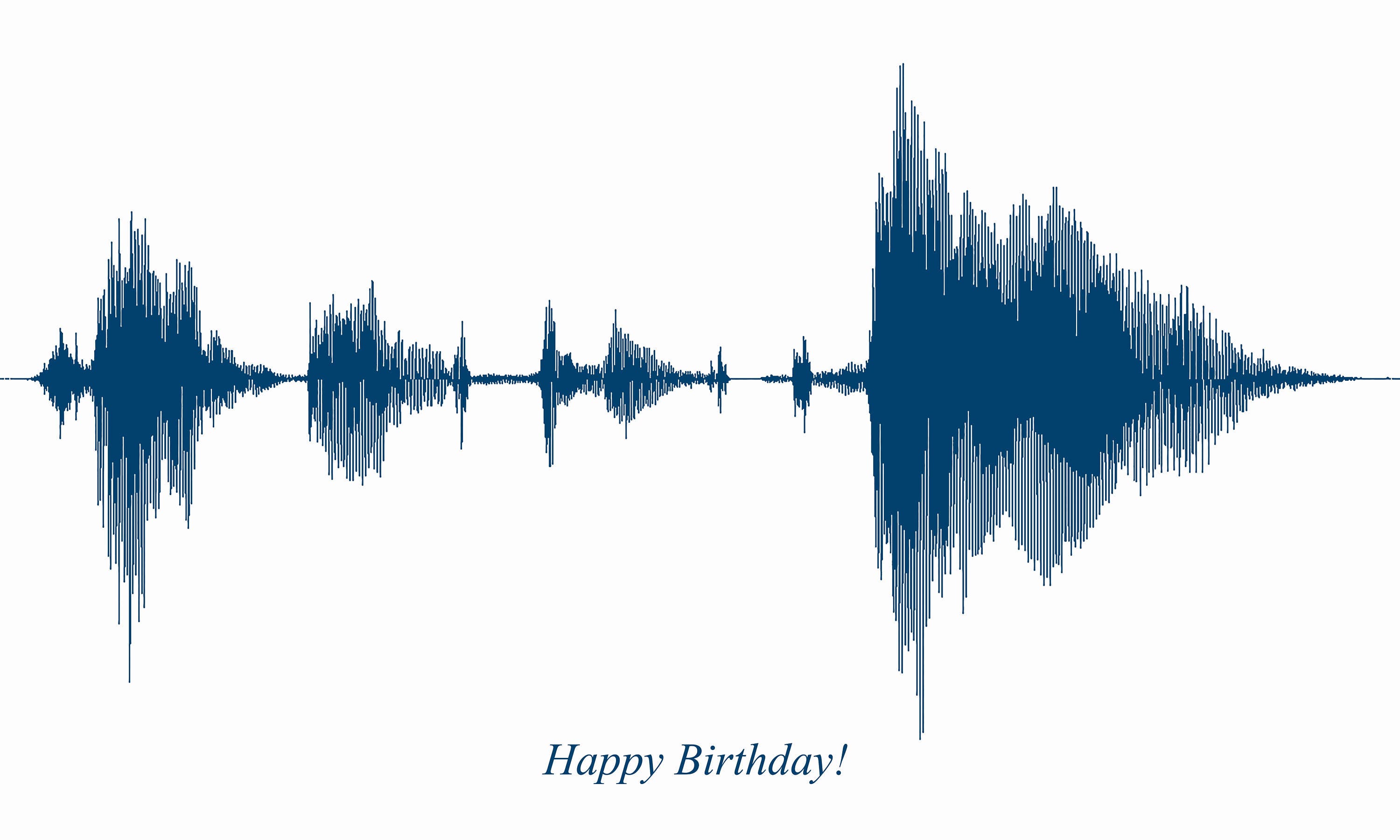 Happy Birthday Soundwave Art Special Occasion Gift Ideas Etsy