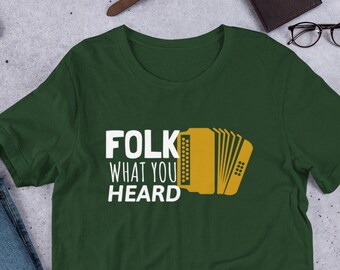 Folk Music Accordion T-Shirt: Funny Musician Gift
