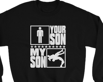 Wrestling Parent Sweatshirt for Wrestle Moms and Wrestling Dads | Father or Mother of Wrestler | Your Son vs My Son