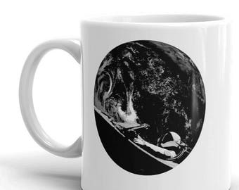 Gift for Tesla Fans, SpaceX Starman Mug, Star Man Silhouette with Earth, Elon Musk Fanboys, Science Nerd Gift, Coffee Mug, Unique Gift Idea