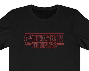 Funny Redhead T-Shirt: Ginger Things Parody Gift