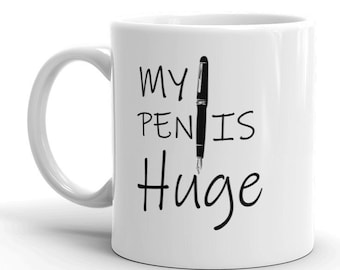Funny Gift for Writers | Dad Joke Coffee Mug | Naughty Pun Gift for White Elephant or Yankee Swap | Punny Mug