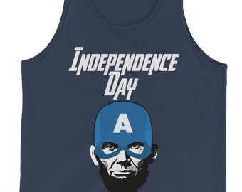 4th of July Tank Top | Abraham Lincoln Shirt | Funny Independence Day Abe Lincoln Tank |Avengers Inspired | Captain America Lincoln Masked