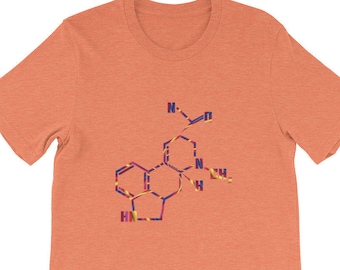 LSD Molecule Shirt, Chemistry Tee Shirt, Acid Molecule, Elements of LSD, Trippy Shirt, Psychedelic Gift, Spiritual Shirt, Burning Man Shirt