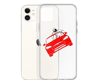 Tesla Starman in Space Inspired Fanart | SpaceX and Elon Musk Fans iPhone Case | Space-X Science Nerd Fan Gift Idea | Science Teacher Gift