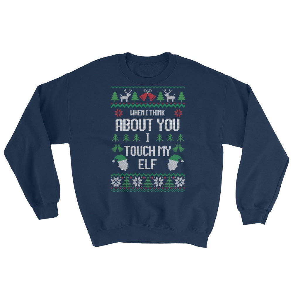 I Touch My Elf Ugly Christmas Sweater Youth Kids Long Sleeve T-Shirt Xmas Gift I Touch My Elf Ugly Christmas Sweater Youth Kids Long Sleeve T-Shirt Xmas Gift