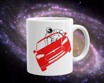 Tesla Starman Mug | SpaceX Fan Mug | Elon Musk Fanboy | Gift for Science Nerds | Star Man Coffee Mug | Space X Astronaut | Tesla Roadster
