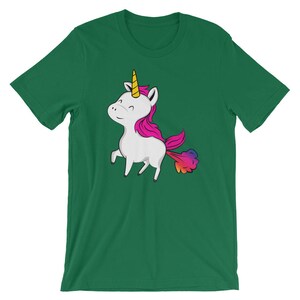 Cute Unicorn Farting Shirt, Funny T-Shirt, Unicorns Fart Rainbows, Unicorns Fart Too, Immature Shirt, White Elephant Gag Gift Idea Kelly