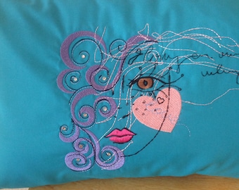 Pretty lady pillow