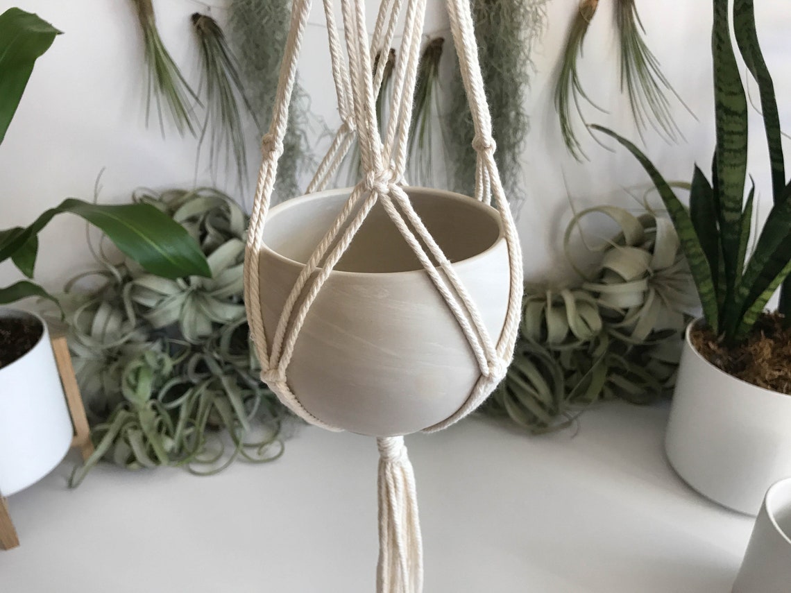 Beige Ceramic Round Planter Bowl – Indoor Pot For Succulents, Cacti, Herbs & More