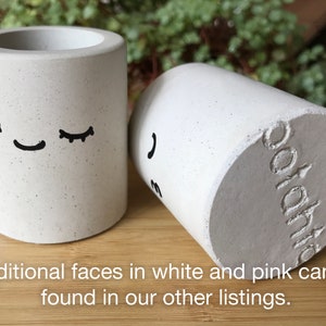 Kawaii-dekor, skrivbordsdekor, luftväxthållare, söta skrivbordstillbehör för kvinnor, tändstickshållare, söt växtkruka, smiley-ansikte-planterare i studentrummet bild 9
