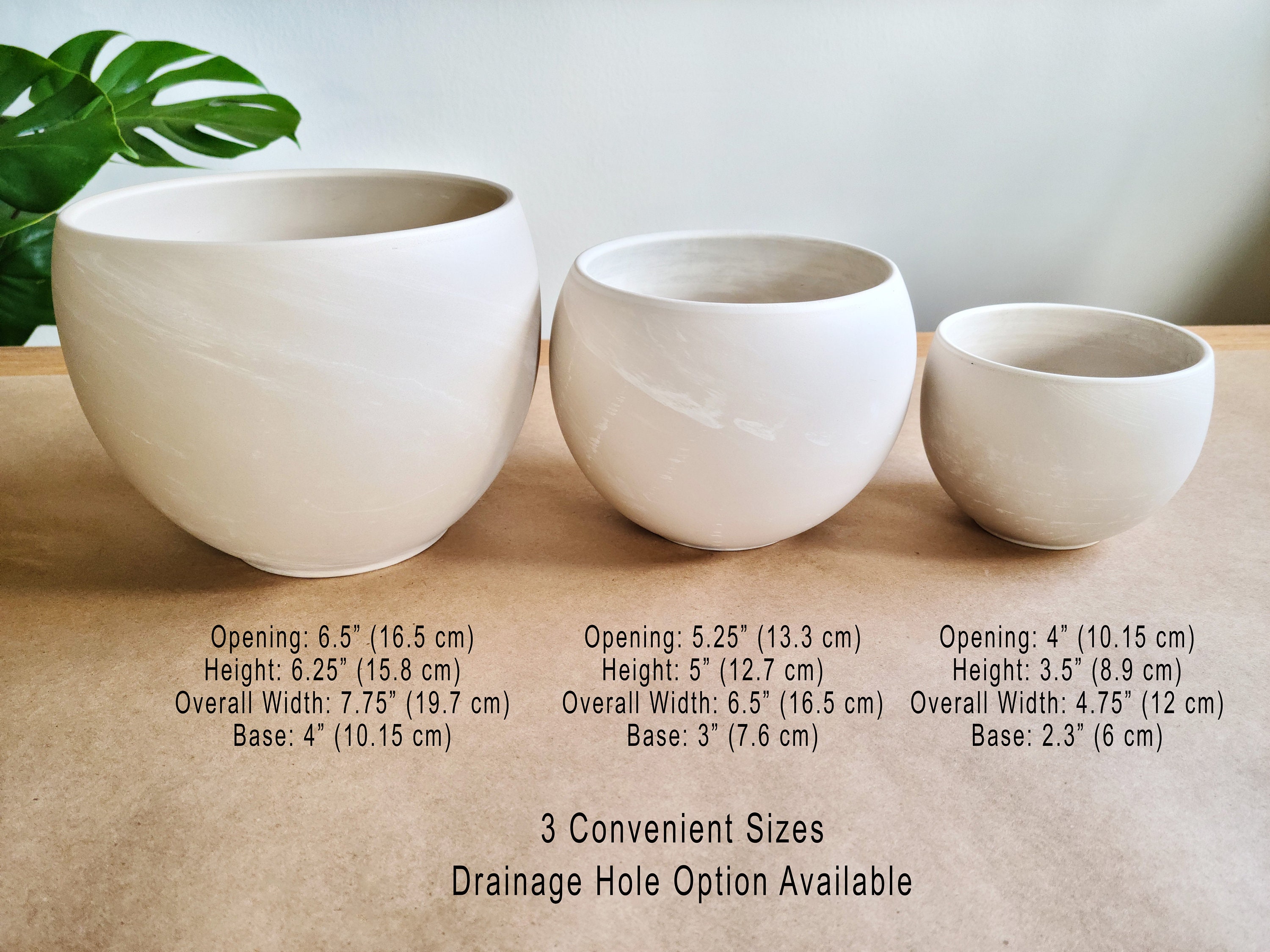 Round Ceramic planter, For Decoration