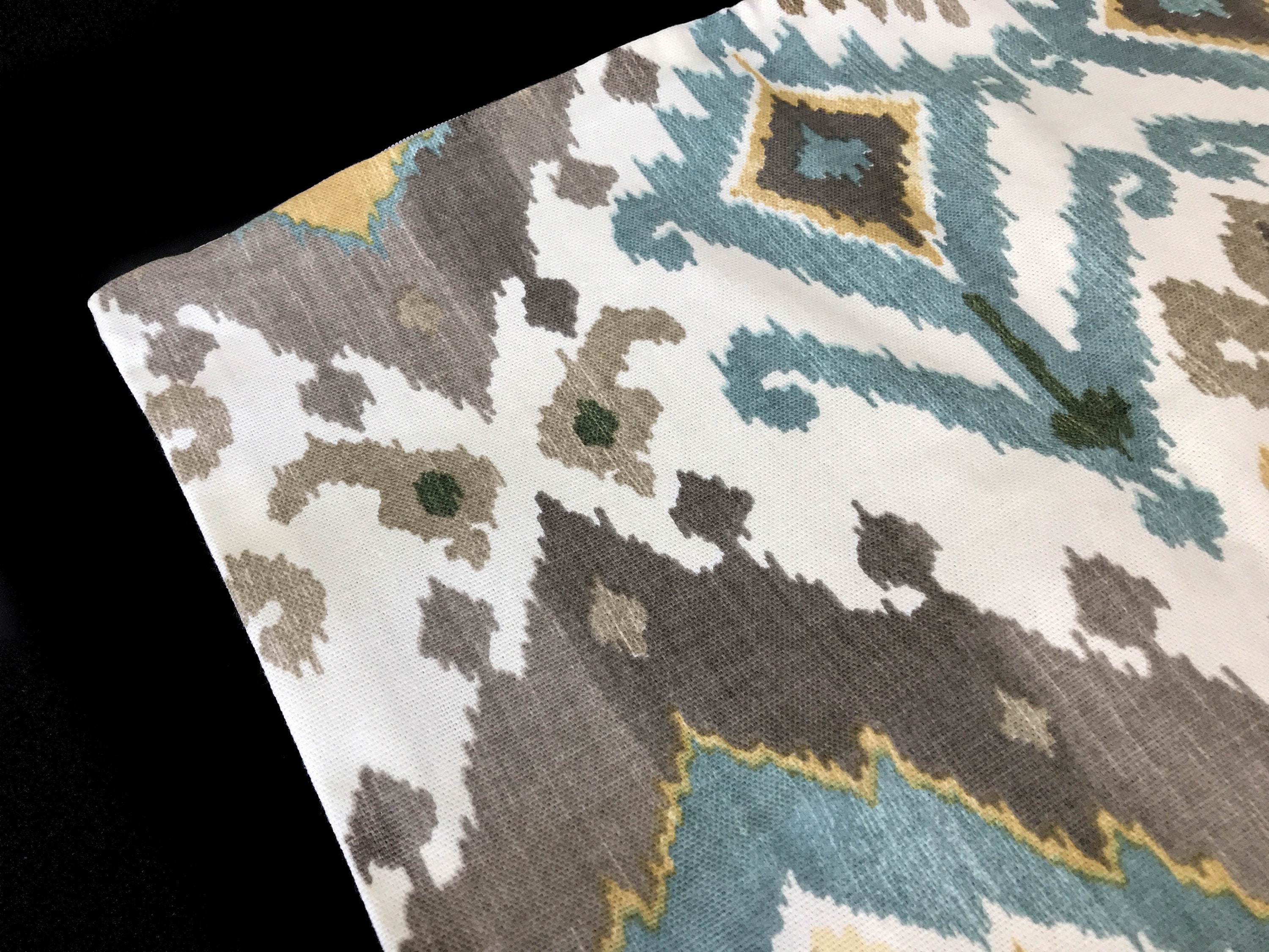 Teal Ikat Pillow Ikat Pillow Cover Cushion Cover Boho Etsy