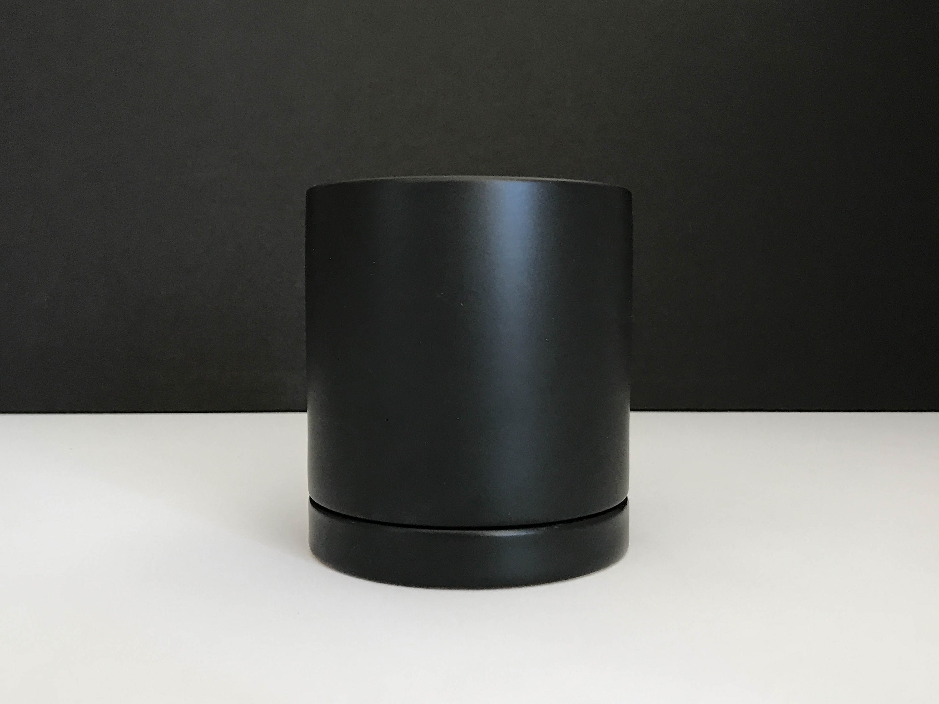 Vaso In Ceramica Bianco Opaco Con Foro Di Drenaggio – Taglia S 8x9cm – Con Sottovaso Per Piante Grasse