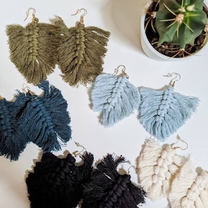 Macrame Earrings | Handmade Earrings | Macrame| Bohemian Fiber Art | Boho