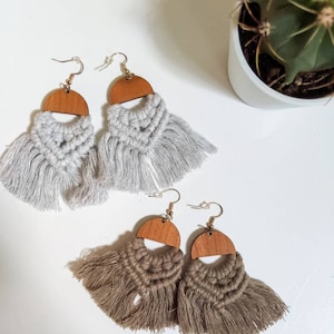 Macrame Earrings | Handmade Earrings | Macrame| Bohemian Fiber Art | Boho