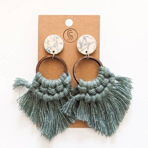 Macrame Earrings | Earrings| Macrame | Bohemian Fiber Art