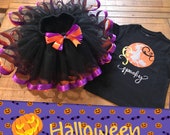 Halloween inspired Tutu Black Halloween Tutu Witch spooky shirt Halloween outfit