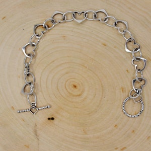 925 Sterling Silver Bracelet , Minimalist Bracelet, Gift for her , 925 Silver Bracelet Rhodium Plated Open Heart Bracelet