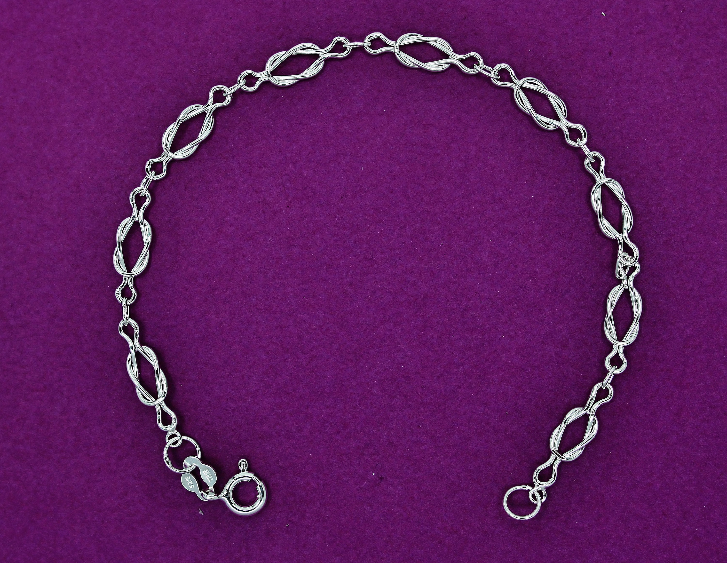 Sterling Silver Sailor Knot Bracelet 925 Sterling Silver Etsy