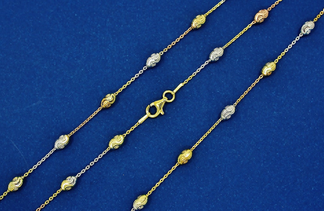 925 Sterling Silver Necklace Chain, Sterling Silver Rhodium Gold Rose