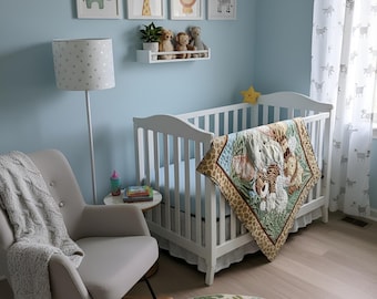 Handmade Baby Safari Playmat/Quilt/Blanket 36x40