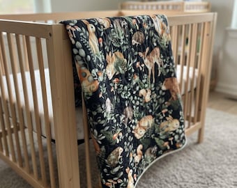 Handmade Woodland Storybook Quilt/Blanket/Playmat 36x40