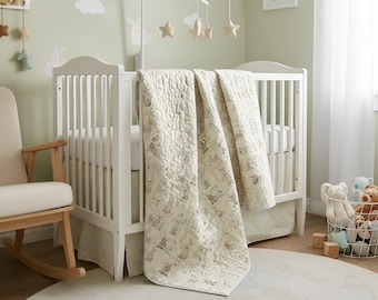 Handmade Baby Bunny Quilt/Blanket/Playmat 35x42