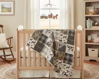 Handmade Quilt/Blanket/Playmat Farm Baby 35x42