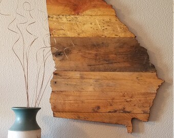 Georgia State Sign - Reclaimed Wood - Pallet Sign - Rustic Home Decor - Wall Art