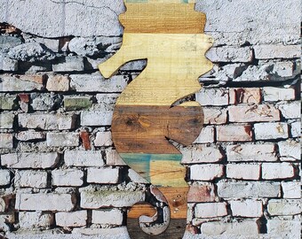 Seahorse Sign - Reclaimed Wood - Pallet Sign - Rustic Home Decor - Wall Art