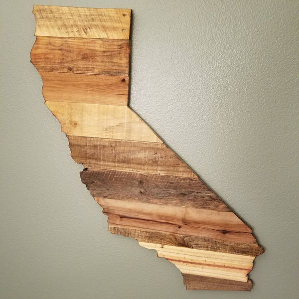 California State Sign - Reclaimed Wood - Pallet Sign - Rustic Home Decor - Wall Art