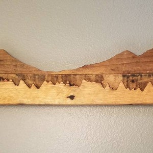 Three Sisters Oregon Mountain Range Sign Rustic Home Decor Made From Reclaimed Wood image 7