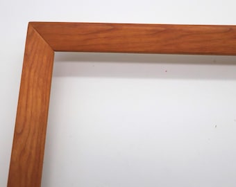 Vintage Cherry Wood Picture Frame 12x21 | Handcrafted Solid Wood