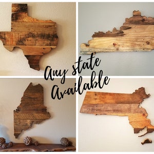 Any State Sign - Reclaimed Wood - Pallet Sign - Rustic Home Decor - Wall Art