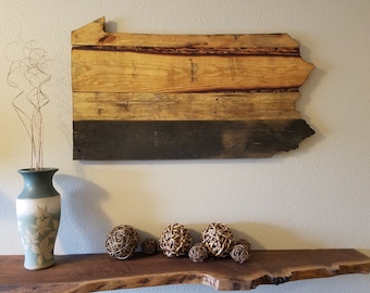 Pennsylvania State Sign - Reclaimed Wood - Pallet Sign - Rustic Home Decor - Wall Art