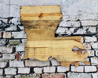 Louisiana State Sign - Reclaimed Wood - Pallet Sign - Rustic Home Decor - Wall Art