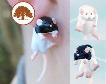 RATS ラッツ TAIL EARRINGS SILVER Taxidermy Rat Tail Earrings Real Rats Oddities - Etsy