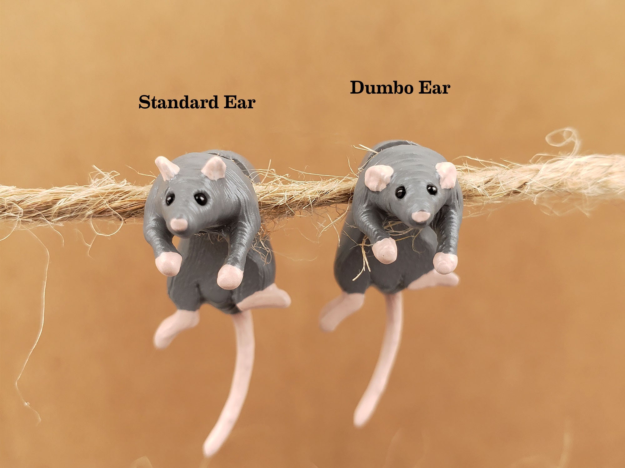 Custom 3D Printed Rat Earrings