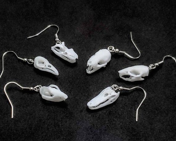 Animal Skull Dangle Earrings 3D Printed Mix and Match Etsy