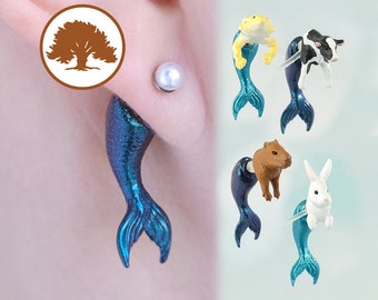 Pendientes/Accesorio de cola de sirena/Impreso en 3D