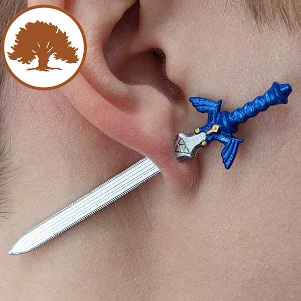 Boucles d'oreilles épée maître Zelda | Imprimé en 3D | La légende de Zelda