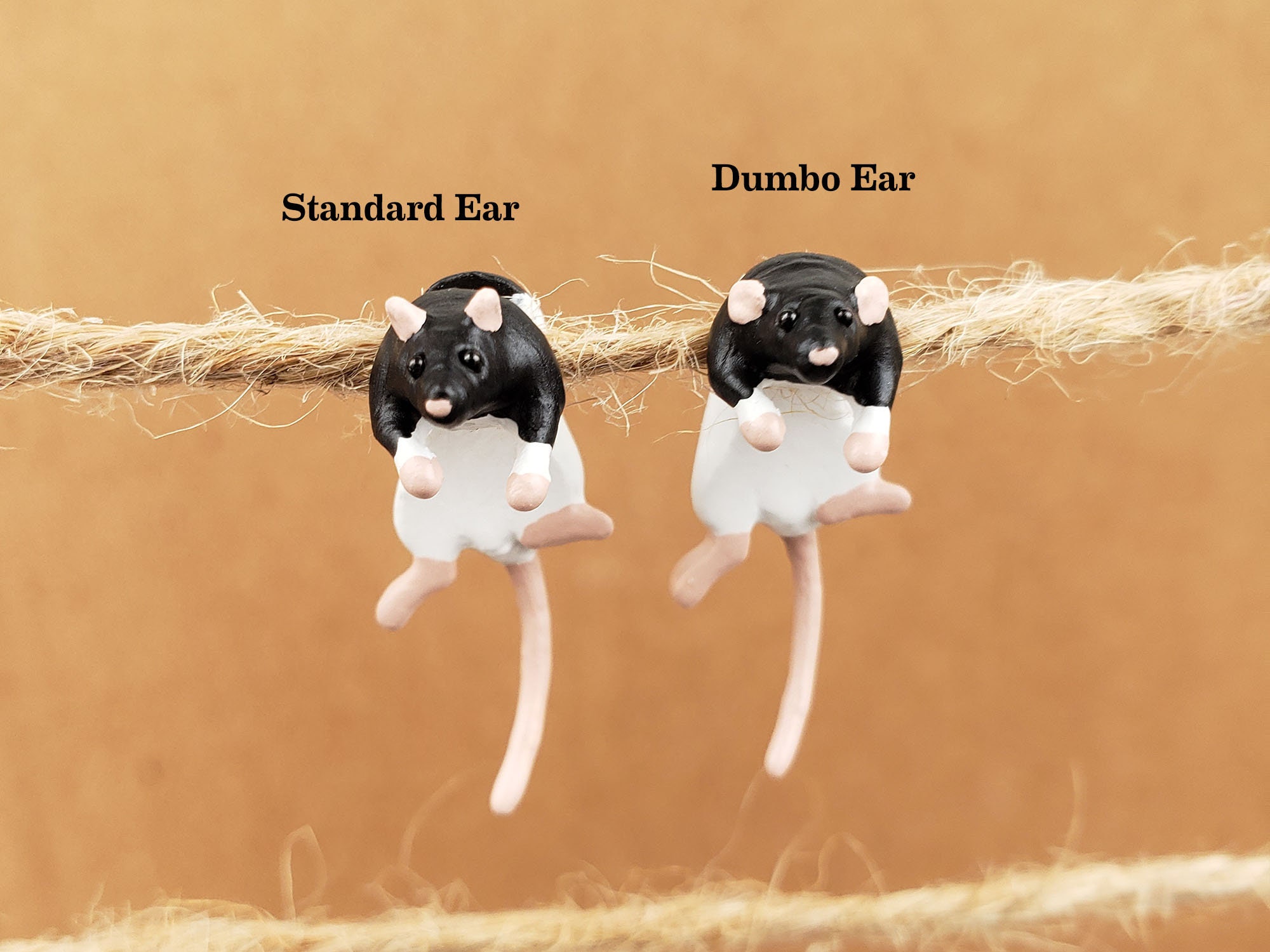 Custom 3D Printed Rat Earrings