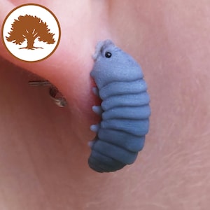 Rollie Pollie Isopod Örhängen | 3D-utskrivna