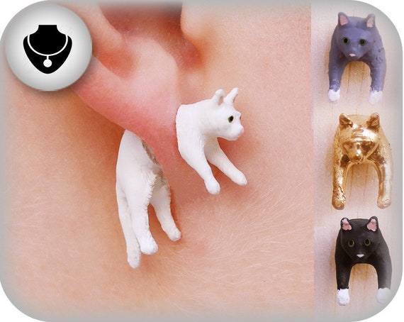 custom cat earrings