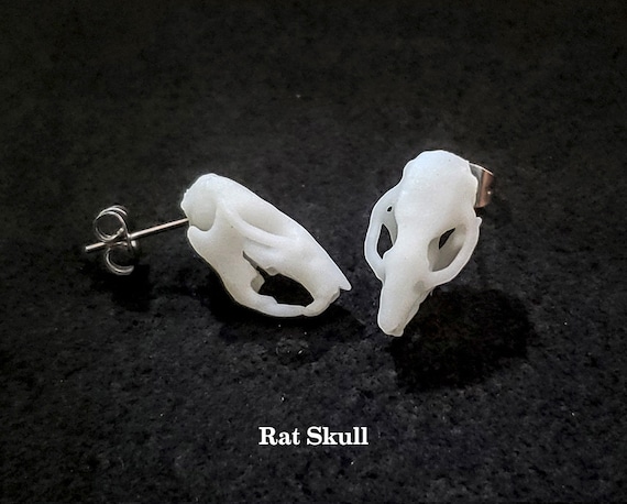 Animal Skull Stud Earrings 3D Printed Mix and Match